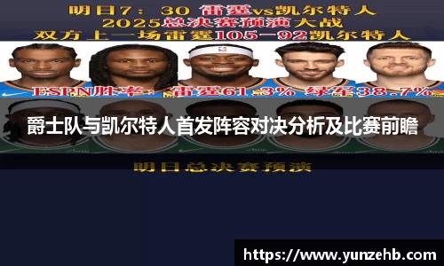 爵士队与凯尔特人首发阵容对决分析及比赛前瞻